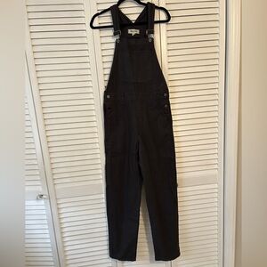 Madewell Black Canvas Overalls